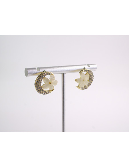 Kolczyki  KWIATKI KWIATUSZKI   LOLITA AKCESORIA srebrny sztyft 925