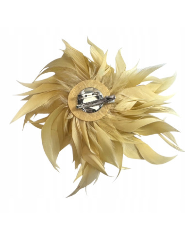 KWIAT Z PIÓR BROSZKA PRZYPINKA PIÓRA PUSZEK...
