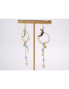 Kolczyki DŁUGIE MAXI GWIAZDKI LOLITA AKCESORIA srebrny... 2