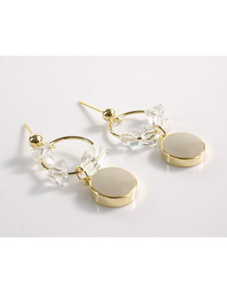 Kolczyki ELEGANCKIE LEKKIE KRYSZTAŁKI  LOLITA AKCESORIA srebrny sztyft 925