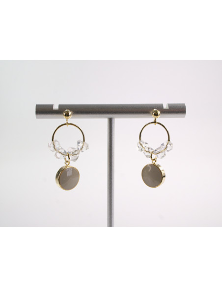 Kolczyki ELEGANCKIE LEKKIE KRYSZTAŁKI  LOLITA AKCESORIA srebrny sztyft 925