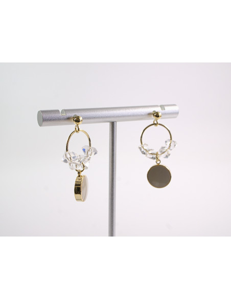 Kolczyki ELEGANCKIE LEKKIE KRYSZTAŁKI  LOLITA AKCESORIA srebrny sztyft 925