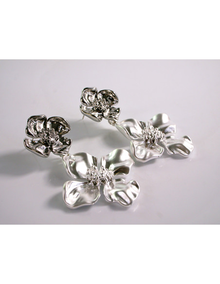 Kolczyki SREBRNE KWIATY KWIATKI LOLITA AKCESORIA srebrny sztyft 925