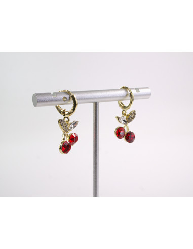 Kolczyki ELEGANCKIE WISIENKI WIŚNIE LOLITA...