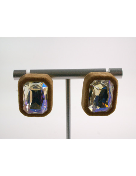 Kolczyki ELEGANCKIE KRYSZTAŁY LOLITA AKCESORIA srebrny sztyft 925