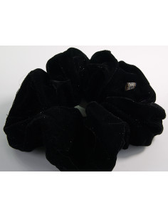 SCRUNCHIE MEGA DUŻA XXXL AKSAMITNA  ŚREDNICA 16-18 CM CZARNY 2
