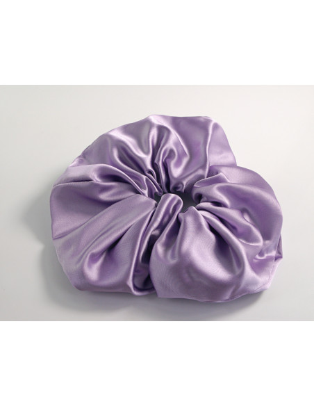 SCRUNCHIE SATYNOWA MEGA DUŻA XXL SATYNA ŚREDNICA 16 CM FIOLETOWY