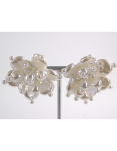 Kolczyki PERŁOWE KWIATY KWIATKI SREBRNY SZTYFT 925 LOLITA... 2
