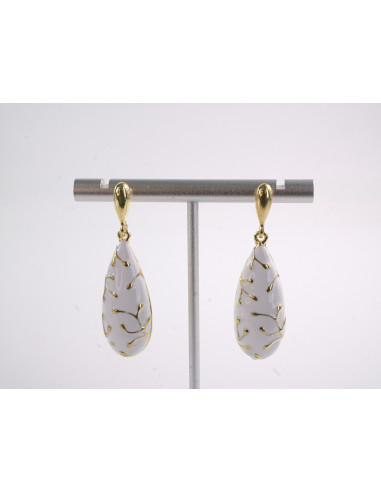 Kolczyki ŁEZKI DŁUGIE KROPLE  SREBRNY SZTYFT...