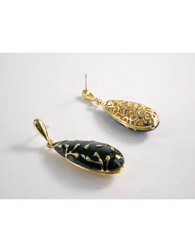 Kolczyki ŁEZKI DŁUGIE KROPLE  SREBRNY SZTYFT...