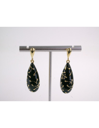 Kolczyki ŁEZKI DŁUGIE KROPLE  SREBRNY SZTYFT...