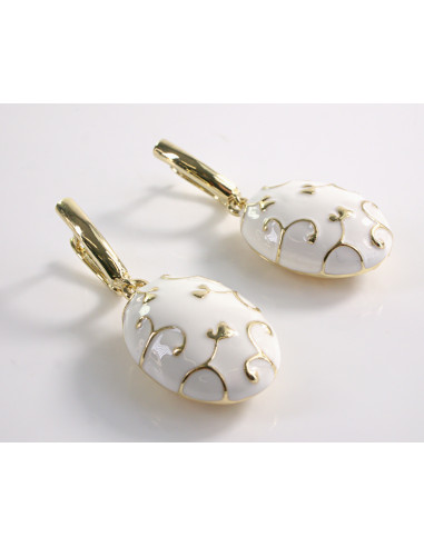 Kolczyki  DŁUGIE ELIPSY SREBRNY SZTYFT 925...