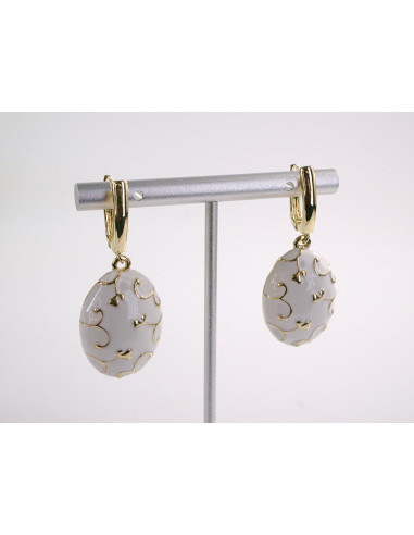 Kolczyki  DŁUGIE ELIPSY SREBRNY SZTYFT 925...