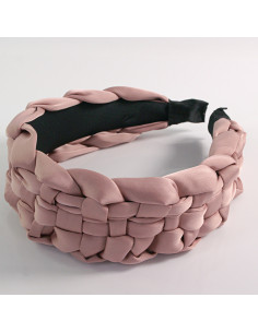 Opaska do włosów PLECIONA WARKOCZ RÓŻOWA Lolita Akcesoria