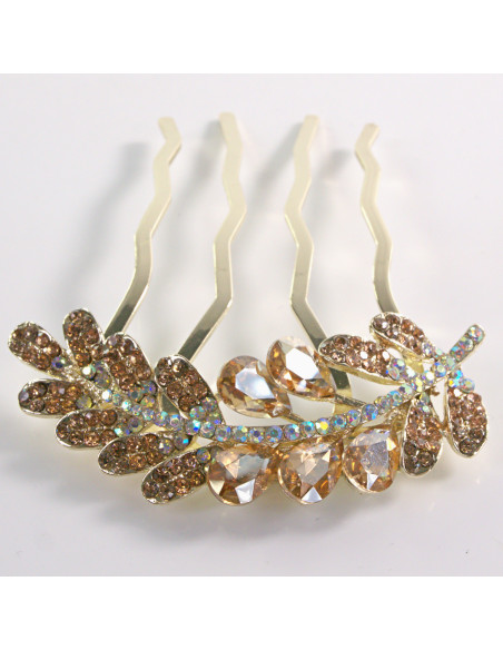 GRZEBIEŃ wsuwany do włosów wtykowy ozdobny KŁOS Lolita Akcesoria MIODOWY