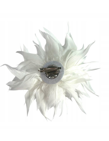 KWIAT Z PIÓR BROSZKA PRZYPINKA PIÓRA PUSZEK...