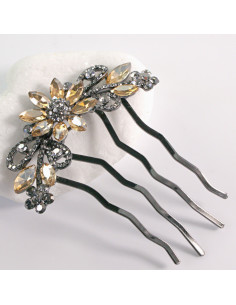 GRZEBIEŃ wsuwany do włosów wtykowy ozdobny KWIAT Lolita... 2