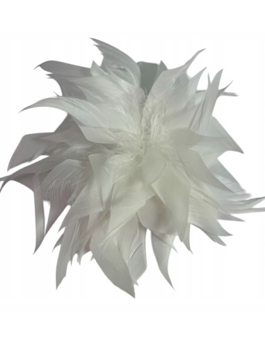 KWIAT Z PIÓR BROSZKA PRZYPINKA PIÓRA PUSZEK...