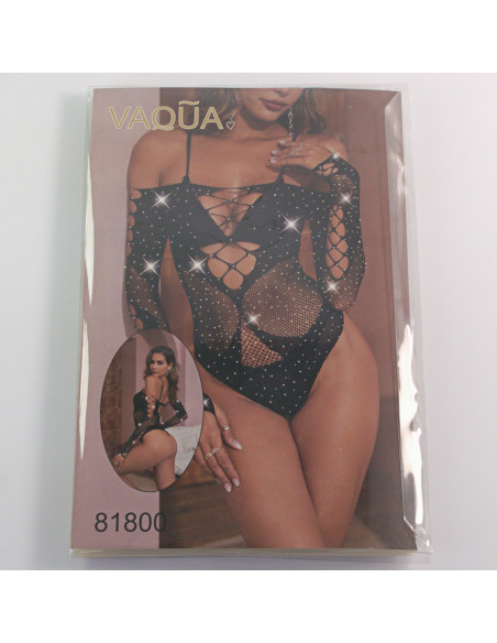 BIELIZNA EROTYCZNA BODY SEKSOWNA KOMPLET CZARNY Lolita Accessories