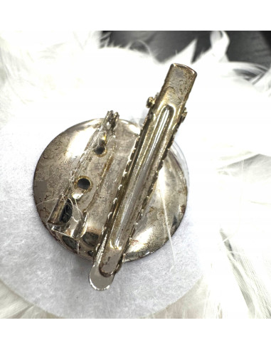 KWIAT Z PIÓR BROSZKA PRZYPINKA PIÓRA PUSZEK...