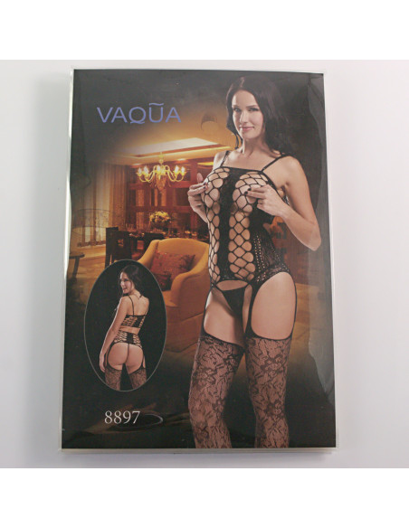 BIELIZNA EROTYCZNA BODY SEKSOWNA KOMPLET CZARNY Lolita Accessories