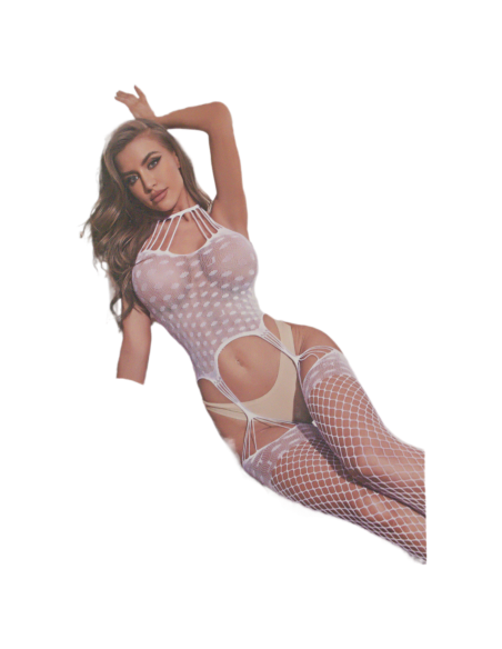 BIELIZNA EROTYCZNA BODY SEKSOWNA KOMPLET BIAŁY Lolita Accessories