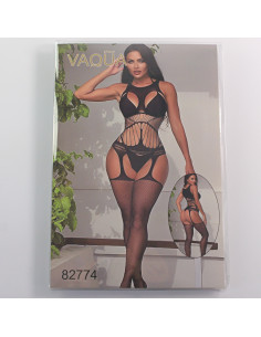 BIELIZNA EROTYCZNA BODY SEKSOWNA KOMPLET CZARNY Lolita... 2