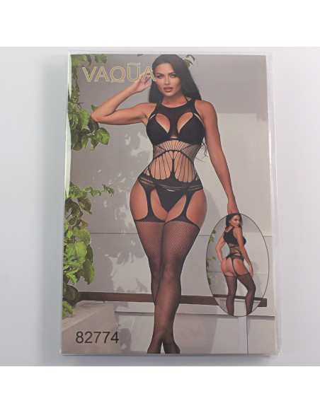 BIELIZNA EROTYCZNA BODY SEKSOWNA KOMPLET CZARNY Lolita Accessories