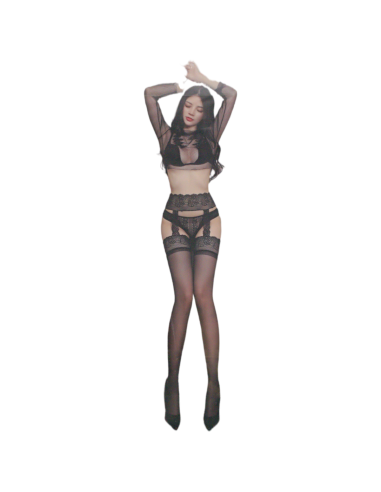 BIELIZNA EROTYCZNA BODY SEKSOWNA KOMPLET CZARNY...