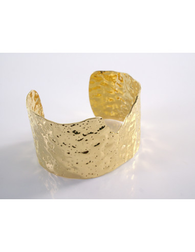 Bransoletka na rękę złota szeroka STAL...