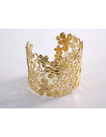 Bransoletka na rękę złota szeroka STAL CHIRURGICZNA Lolita Akcesoria