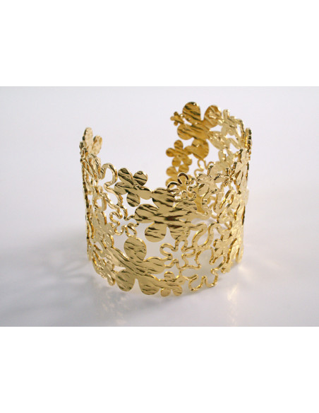 Bransoletka na rękę złota szeroka STAL CHIRURGICZNA Lolita Akcesoria