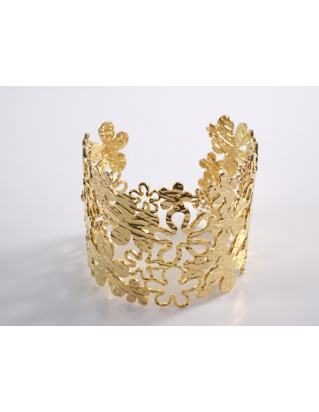 Bransoletka na rękę złota szeroka STAL CHIRURGICZNA Lolita Akcesoria