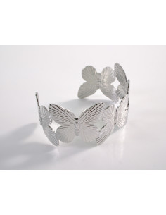 Bransoletka na rękę srebrna  motyle STAL CHIRURGICZNA...