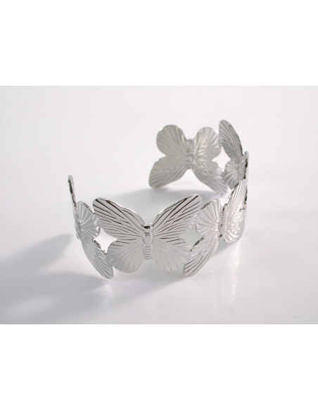 Bransoletka na rękę srebrna  motyle STAL CHIRURGICZNA Lolita Akcesoria
