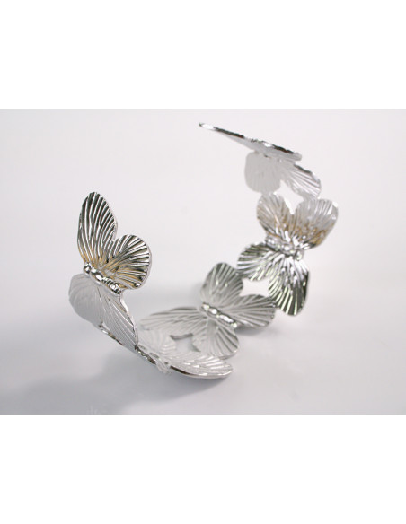 Bransoletka na rękę srebrna  motyle STAL CHIRURGICZNA Lolita Akcesoria