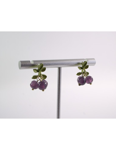 Kolczyki fioletowe winogrona winogrono  LOLITA...
