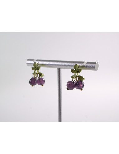 Kolczyki fioletowe winogrona winogrono  LOLITA...