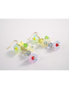 Kolczyki kolorowe konwalie  LOLITA AKCESORIA srebrny... 2