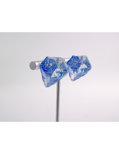 Kolczyki AKRYLOWE KRYSZTAŁY   LOLITA AKCESORIA srebrny sztyft 925