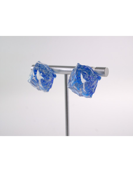 Kolczyki AKRYLOWE KRYSZTAŁY   LOLITA AKCESORIA srebrny sztyft 925