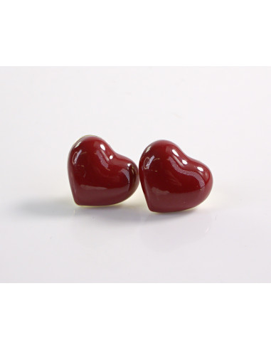 Kolczyki SEERCE BORDOWE SERCA  LOLITA AKCESORIA...