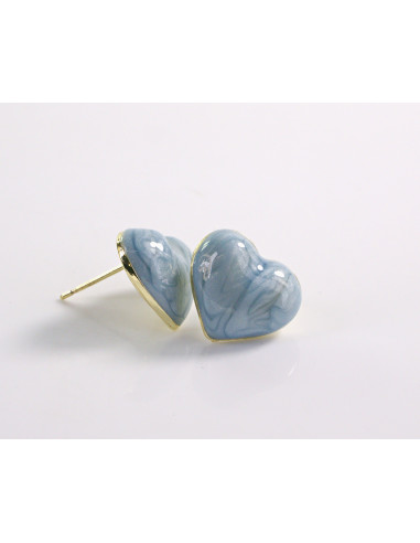 Kolczyki SERCE NIEBIESKIE MELANŻ SERCA  LOLITA...