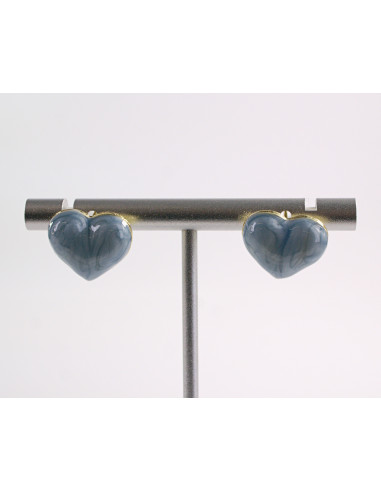 Kolczyki SERCE NIEBIESKIE MELANŻ SERCA  LOLITA...