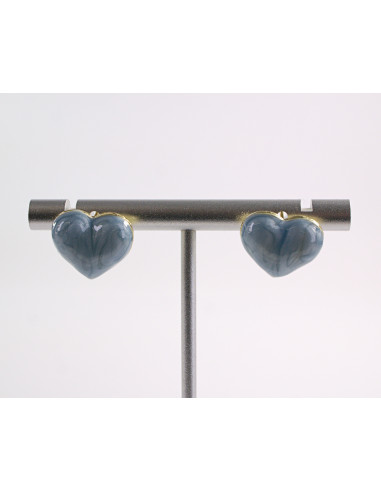 Kolczyki SERCE NIEBIESKIE MELANŻ SERCA  LOLITA...