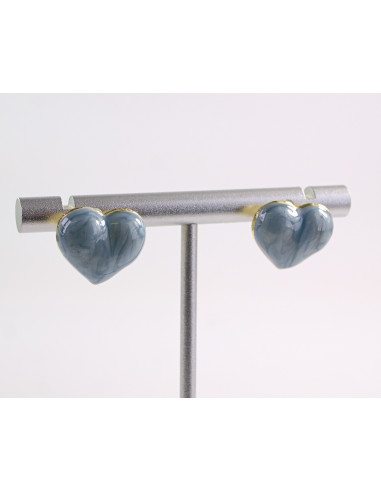 Kolczyki SERCE NIEBIESKIE MELANŻ SERCA  LOLITA...