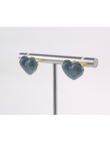 Kolczyki SERCE NIEBIESKIE MELANŻ SERCA  LOLITA...