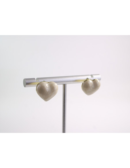 Kolczyki SERCE  MELANŻ SERCA  LOLITA AKCESORIA srebrny sztyft 925