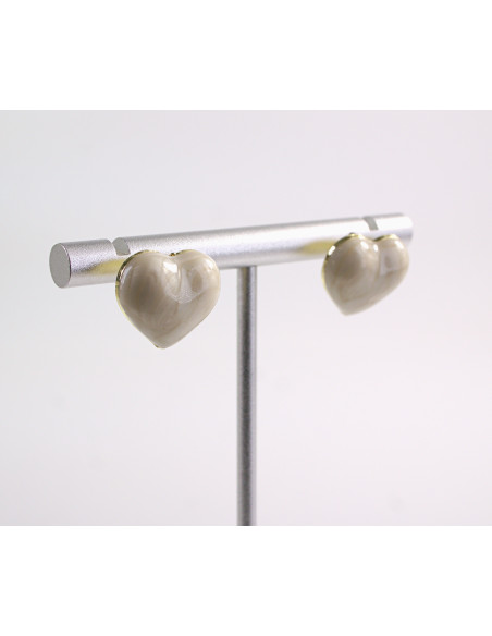 Kolczyki SERCE  MELANŻ SERCA  LOLITA AKCESORIA srebrny sztyft 925