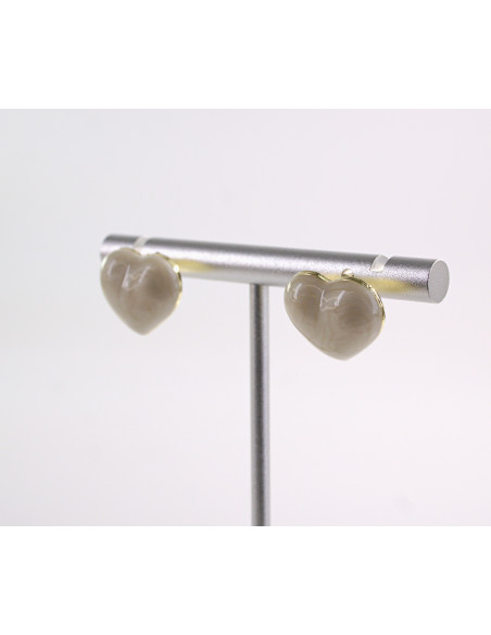 Kolczyki SERCE  MELANŻ SERCA  LOLITA AKCESORIA srebrny sztyft 925